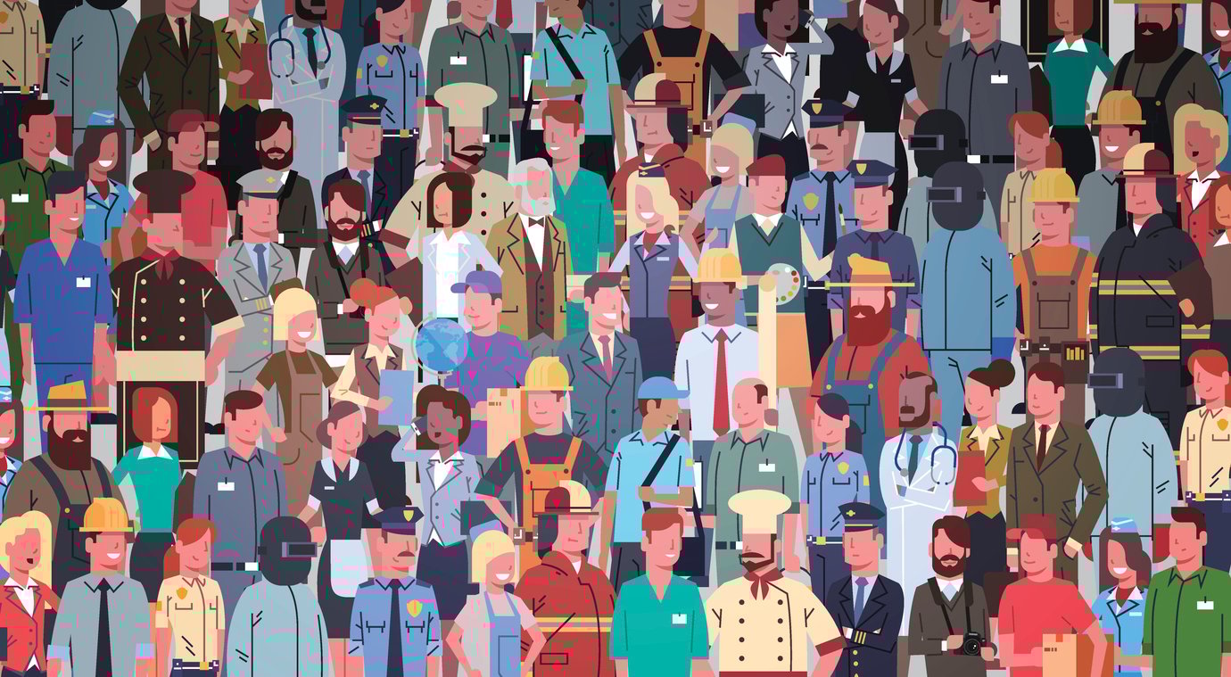 Illustration showing diverse industries that use custom heavy-duty hinges