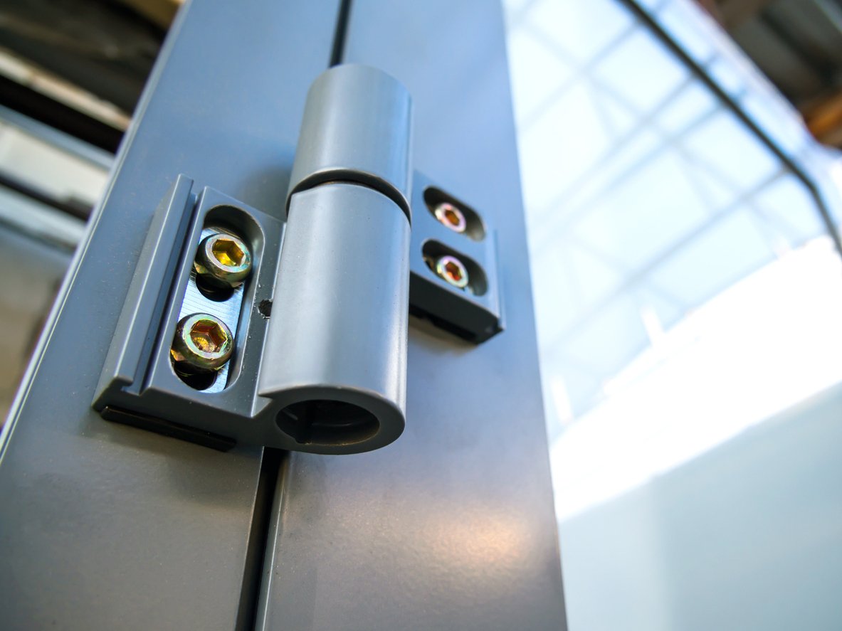 Heavy-duty door hinge showing hinge load capacity